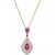 Sapphire (1-1/4 ct. t.w.) and Diamond (1/2 ct. t.w.) Pendant Necklace in 14k Gold (Also available in Ruby and Emerald)