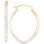 Crystal Pavé Tapered Hoop Earring in 10k Gold