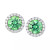 Cubic Zirconia Halo Stud Earrings in Sterling Silver