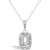 Gemstone and Diamond Accent Pendant Necklace in Sterling Silver