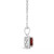 Gemstone and Diamond Accent Pendant Necklace in Sterling Silver