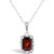 Gemstone and Diamond Accent Pendant Necklace in Sterling Silver