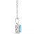 Gemstone and Diamond Accent Pendant Necklace in Sterling Silver