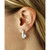 J-Hoop Earrings Set in 14k White Gold