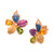Ombré® Multi-Gemstone (3-7/8 ct. t.w.) & Vanilla Diamond Accent Flower Stud Earrings in 14k Rose Gold