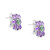 EFFY® Pink Amethyst (6-3/8 ct. t.w.) & Green Quartz (3-1/20 ct. t.w.) Flower Stud Earrings in Sterling Silver