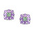 EFFY® Pink Amethyst (6-3/8 ct. t.w.) & Green Quartz (3-1/20 ct. t.w.) Flower Stud Earrings in Sterling Silver