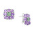 EFFY® Pink Amethyst (6-3/8 ct. t.w.) & Green Quartz (3-1/20 ct. t.w.) Flower Stud Earrings in Sterling Silver