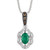 Emerald (1/3 ct. t.w.) & Diamond (1/5 ct. t.w.) Adjustable Pendant Necklace in 14k White Gold