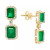 EFFY® Emerald (4-3/4 ct. t.w.) & Diamond (3/8 ct. t.w.) Drop Earrings in 14k White Gold or Yellow Gold