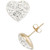 Crystal Pavé Heart Stud Earrings in 10k Gold