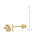 Children's Cubic Zirconia Unicorn Stud Earrings in 14k Gold
