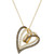 Chocolate Diamond (3/4 ct. t.w.) & Nude Diamond (3/4 ct. t.w.) Double Heart Pendant Necklace in 14k Gold, 18" + 2" extender