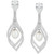 Cultured Freshwater Pearl (9 x 7mm) & Cubic Zirconia Orbital Drop Earrings in Sterling Silver