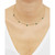 Lab-Created Emerald Station Figaro Collar Necklace (1-1/5 ct. t.w.) in 14k Gold-Plated Sterling Silver, 16" + 2" extender
