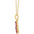 Passion Ruby (1-5/8 ct. t.w.) & Nude Diamond (1/10 ct. t.w.) Double Flower Adjustable 20" Pendant Necklace in 14k Gold