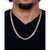 24" Men's Two-Tone Cuban Link Chain Necklace in 14k Gold-Plated Sterling Silver and Sterling Silver