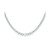 Cubic Zirconia Graduated Tennis 16" Collar Necklace in Sterling Silver