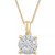 Diamond Halo 18" Pendant Necklace (1/3 ct. t.w.) in 14k White, Yellow or Rose Gold