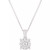 Diamond Halo 18" Pendant Necklace (1/3 ct. t.w.) in 14k White, Yellow or Rose Gold