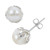 Cultured Freshwater Pearl (8-1/2mm) Filigree Stud Earrings in Sterling Silver