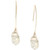 Cultured Freshwater Pearl (13mm) Drop Earrings Set in 14k Gold-Plated Sterling Silver
