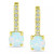 Colored Cubic Zirconia Huggie Hoop Earrings in Sterling Silver or 18k Gold over Silver (Also Available in Lab Created Opal)