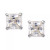 Cubic Zirconia Square Stud Earrings in 14k Gold
