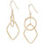 Polished Interlocking Geometric Drop Earrings in 14k Gold