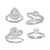 Diamond Halo Emerald Bridal Set (2. ct. t.w.) in 14k White, Yellow or Rose Gold
