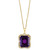 EFFY® Amethyst (5-3/4 ct. t.w.) & Diamond (1/5 ct. t.w.) Halo 18" Pendant Necklace in 14k Yellow Gold