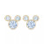 Children's Cubic Zirconia Birthstone Mickey Mouse Stud Earrings in 14k Gold