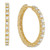 Huggie Small Hoop Earrings in 10k Two-Tone Gold, 1"