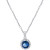 Crystal and Cubic Zirconia Halo 18" Pendant Necklace in Sterling Silver, Created for Macy's
