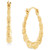 Textured Bamboo-Look Small Hoop Earrings in 10k Gold, 5/8"