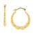Textured Bamboo-Look Small Hoop Earrings in 10k Gold, 5/8"