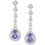 Aquamarine (2 ct. t.w.) & White Topaz (3/4 ct. t.w.) Halo Drop Earrings in Gold-Plated Sterling Silver (Also in Tanzanite & Sapphire)