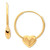Children's Heart Hoop Earrings in 14k Gold
