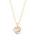 Tricolor Love Knot 18" Pendant Necklace in 10k Yellow, White & Rose Gold