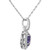 Tanzanite (1-1/4 ct. t.w.) & Diamond (1/5 ct. t.w.) Oval Halo Pendant Necklace in 14k White Gold, 16" + 2" extender