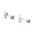 Lab-Created Blue Diamond Stud Earrings (1/4 ct. t.w.) in Sterling Silver