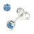 Lab-Created Blue Diamond Stud Earrings (1/4 ct. t.w.) in Sterling Silver
