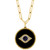 EFFY® Onyx, Sapphire (1/20 ct. t.w.) & Diamond (1/10 ct. t.w.) Evil Eye 18" Pendant Necklace in 14k Gold