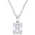 Moissanite Baguette Solitaire 18" Pendant Necklace (2-1/2 ct. t.w.) in Sterling Silver