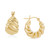 Polished Shrimp Design Hoop Earrings in 14k Yellow Gold