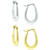 2-Pc. Set Polished Oval Hoop Earrings in Sterling Silver & 18k Gold-Plate, Created for Macy's