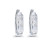 Cubic Zirconia Baguette Cut Huggie Earrings in Sterling Silver (Also in 14k Gold Over Silver or 14k Rose Gold Over Silver)