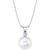 Cultured White South Sea Pearl (9mm) & Diamond (1/10 ct. t.w.) 18" Pendant Necklace in 14k White Gold