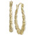 Bamboo Shaped Small Hoop Earrings in 10k Gold, 5/8"