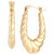 Scalloped Oval Hoop Earrings in 10k Gold